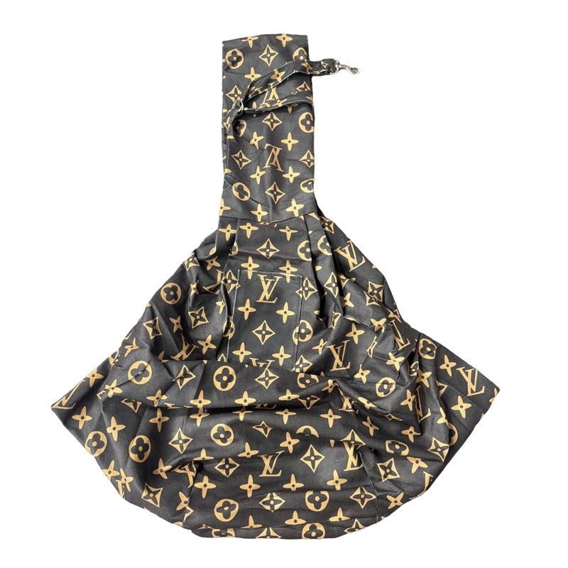 Luxury Monogram Dog Sling Carrier - Brown