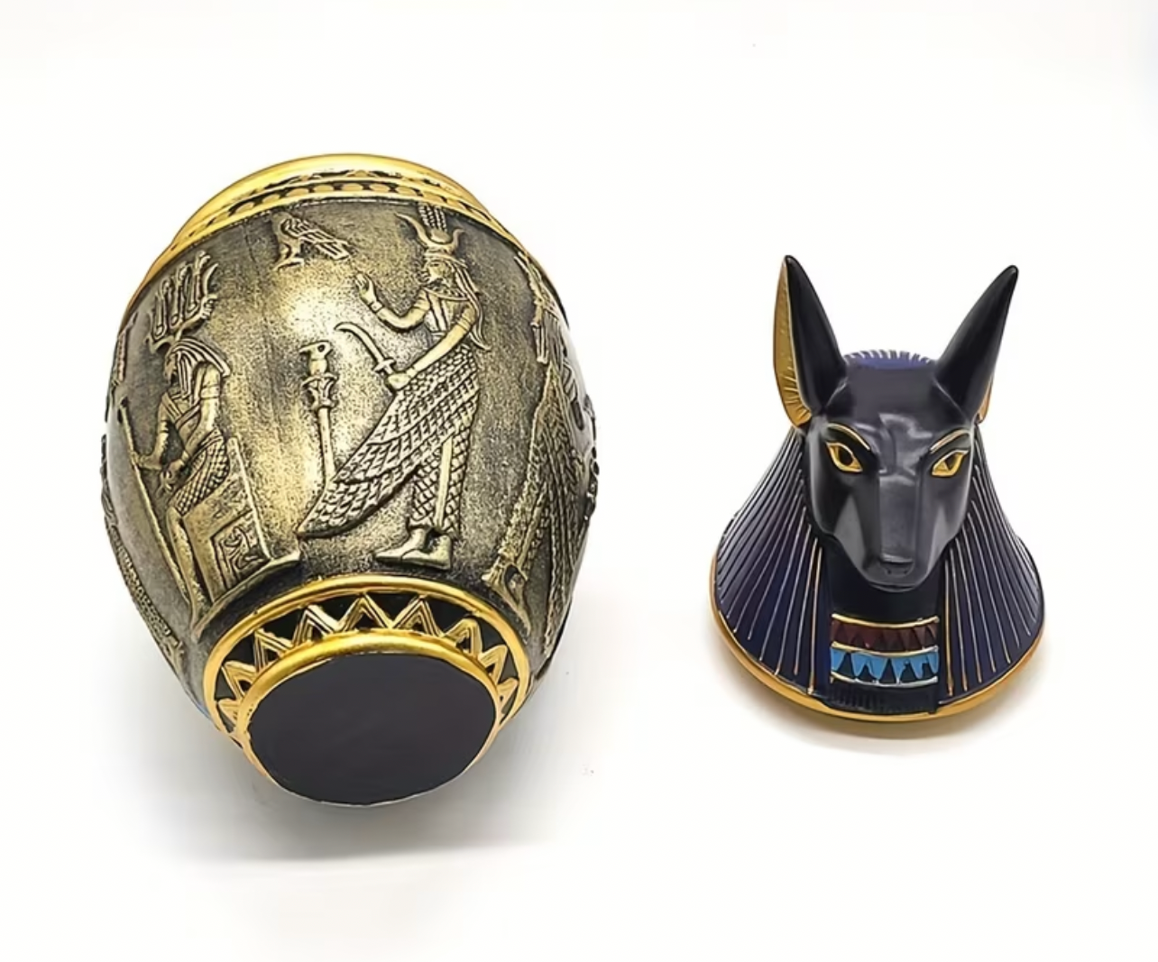 Ceramic Egyptian Pharaoh Anubis Pet Dog Urn