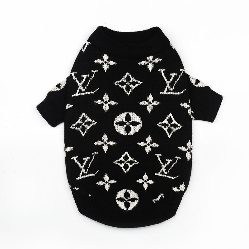Monogram Dog Knit Jumper - Black