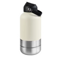 3 in 1 Stainless Steel Dog Water Bottle 1000ml - White