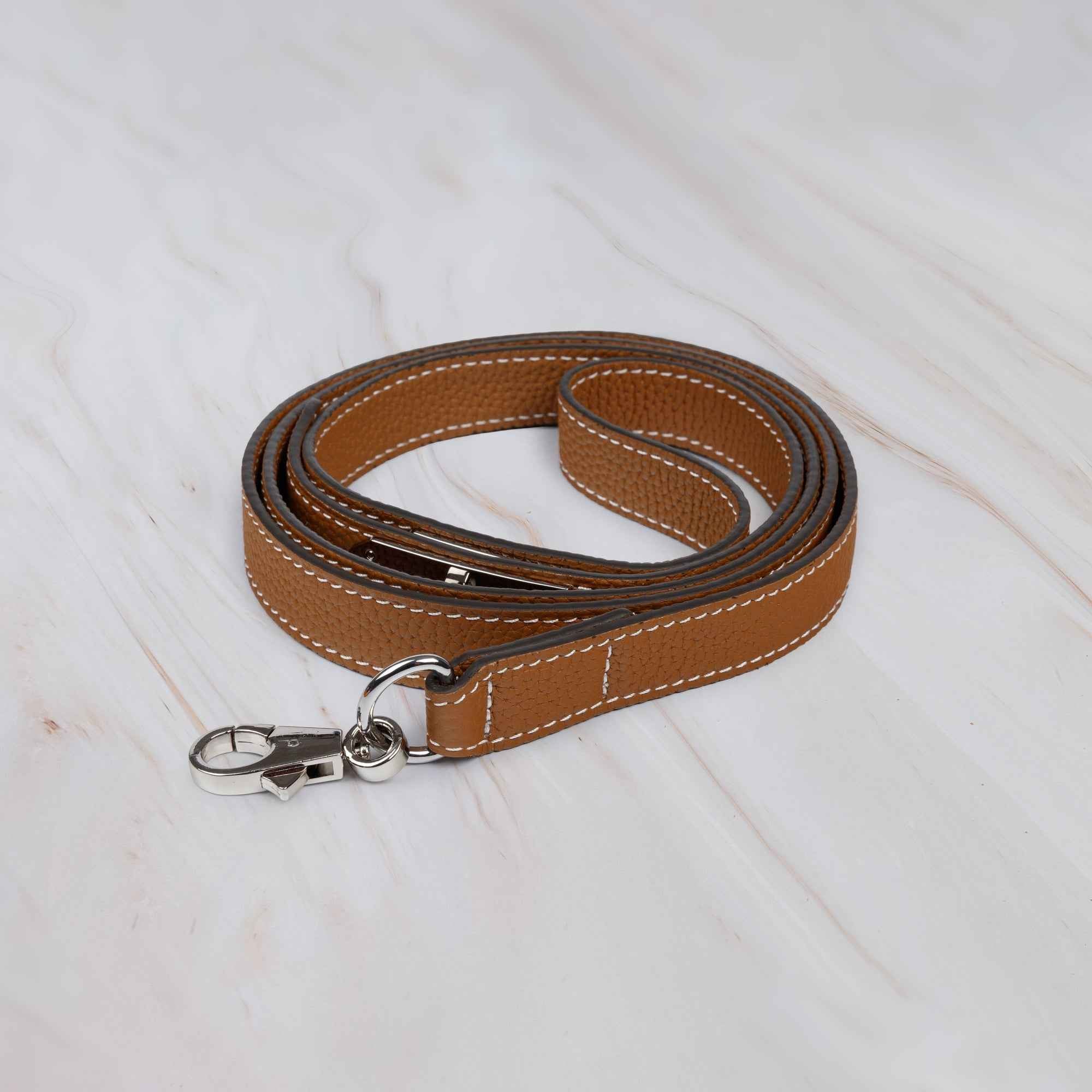Luxe Lock Clasp Dog Collar and Lead Set - Tobacco Brown