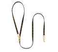 Luxury Crossbody Hands Free Dog Walking Lead with Gold Details - Brown