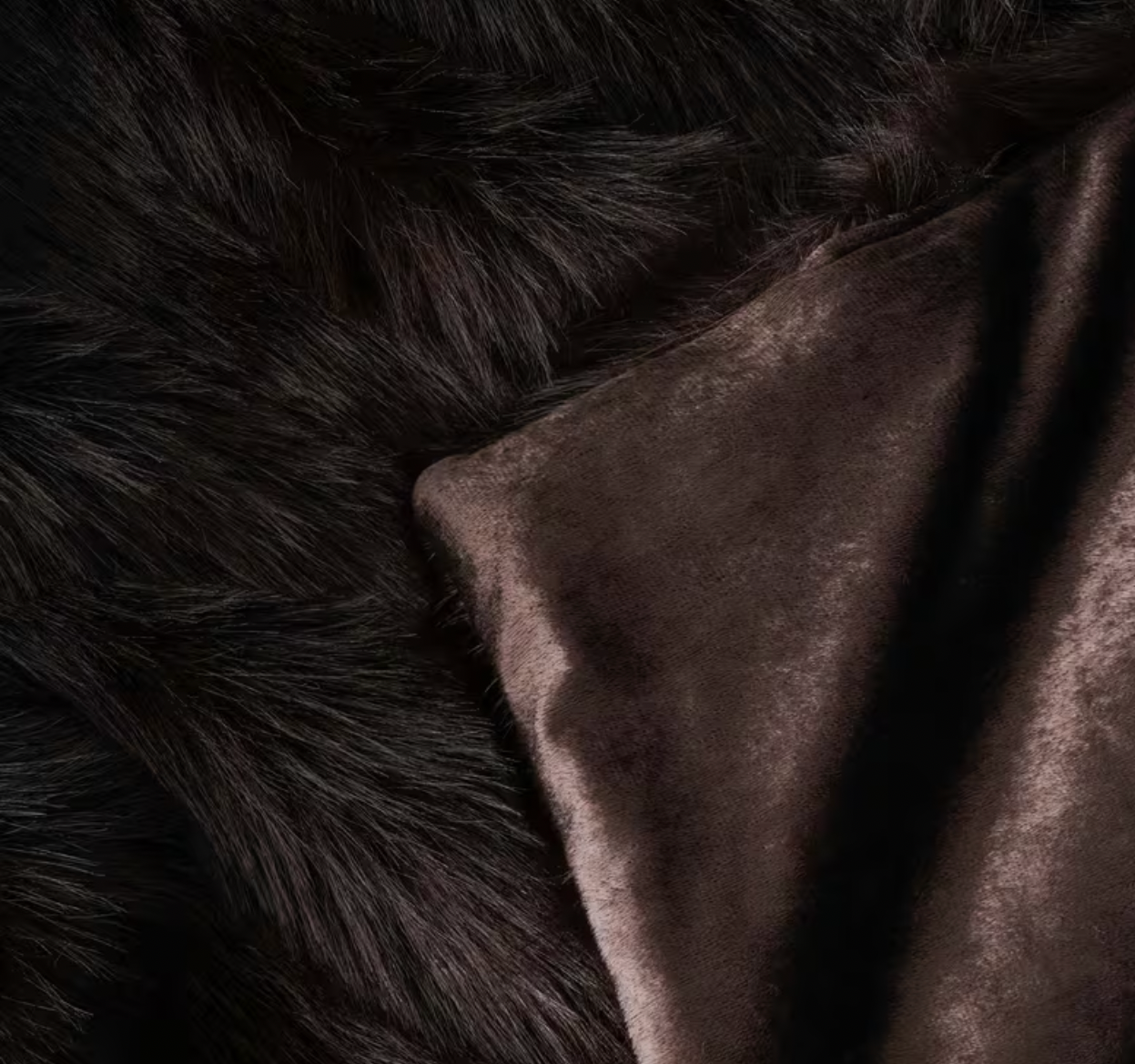Luxurious Chocolate Brown Faux Fur Blanket