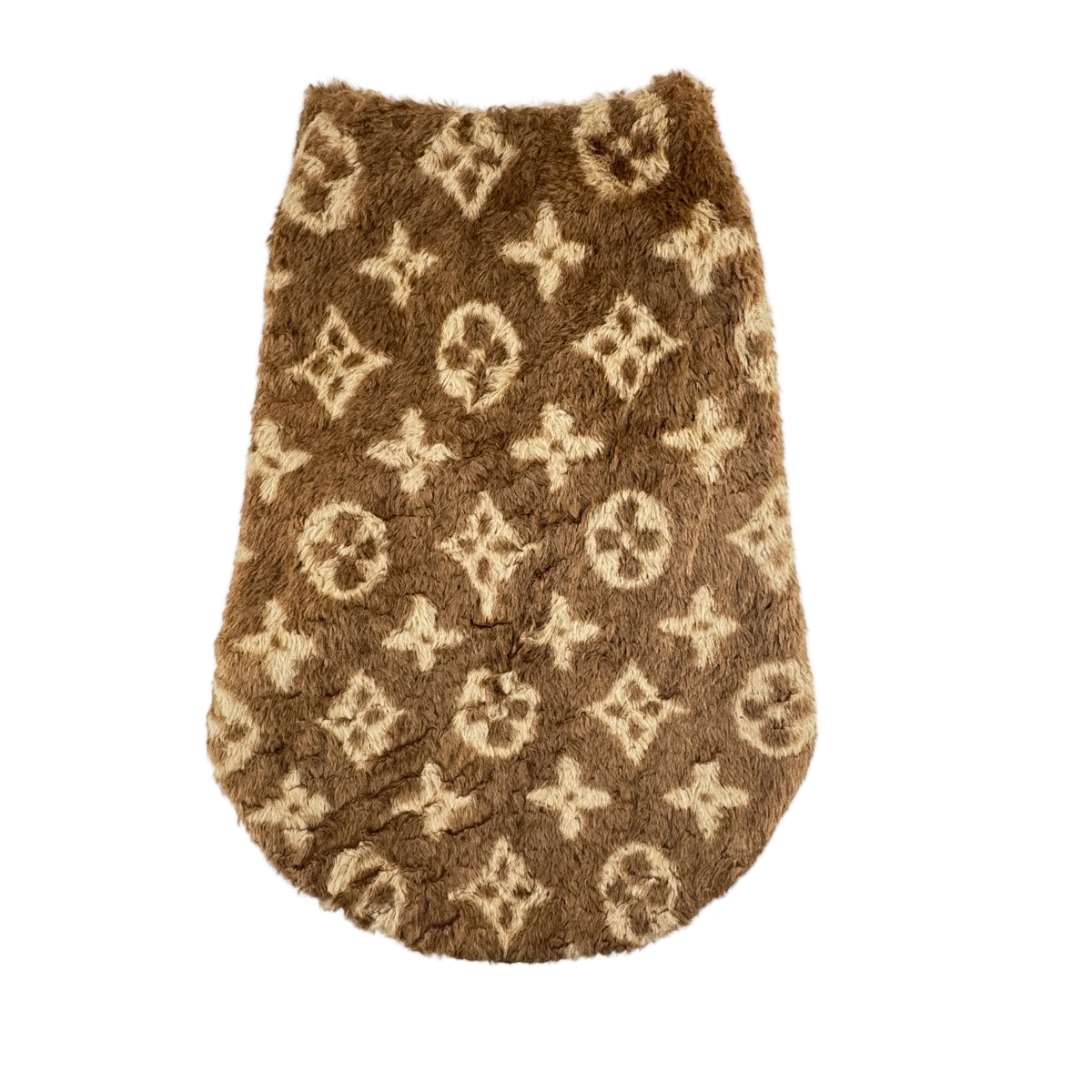 Designer Teddy Plush Dog Bodywarmer Jacket - Brown