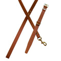 Saint Designer Genuine Leather Dog Collar and Lead Set - Tan