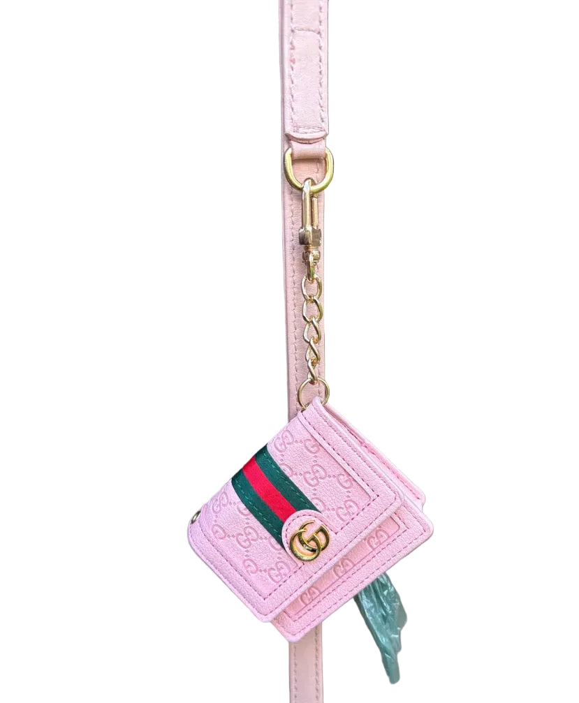 Dog Designer Poop Bag Holder - Beige