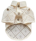Crochet Dog Shirt - Cream