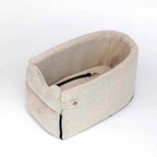 Cozy Dog Bed Car Seat with Removable Cover - Oatmeal