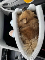 Cozy Dog Bed Car Seat with Removable Cover - Oatmeal