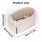 Cozy Dog Bed Car Seat with Removable Cover - Oatmeal