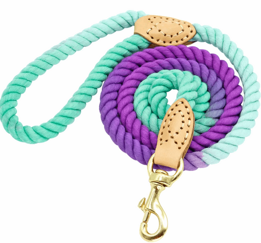 150cm Rope Lead - Mint/Purple