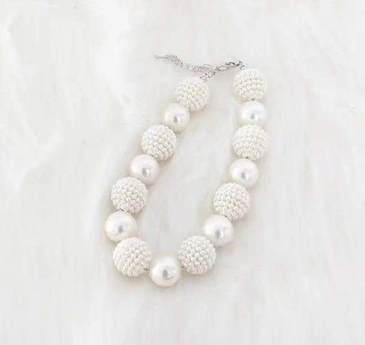 Beaded Necklace - Creamy White