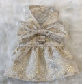 Embroidered Detail Bow Harness - Gold
