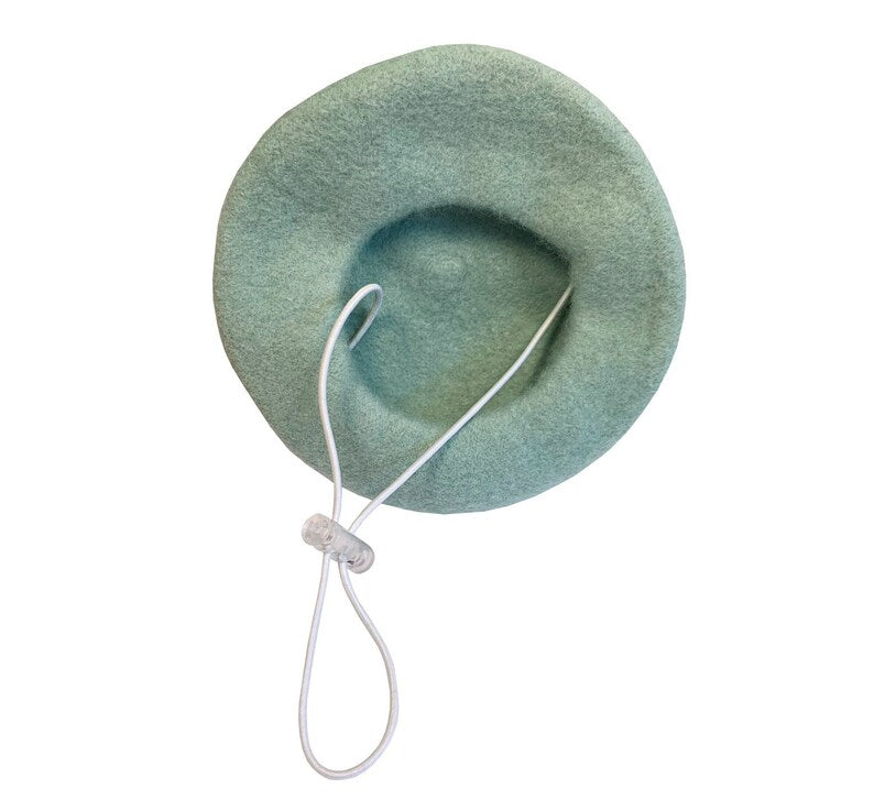 Wool Barret Dog Hat - Mint