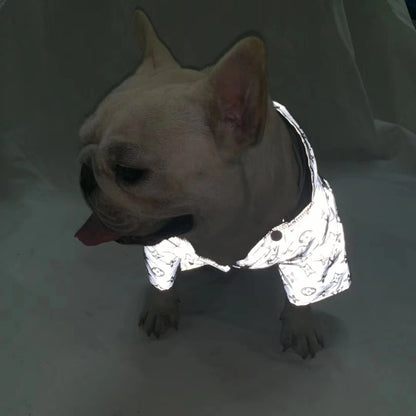 Light Reflective Flower Raincoat - Silver/Grey