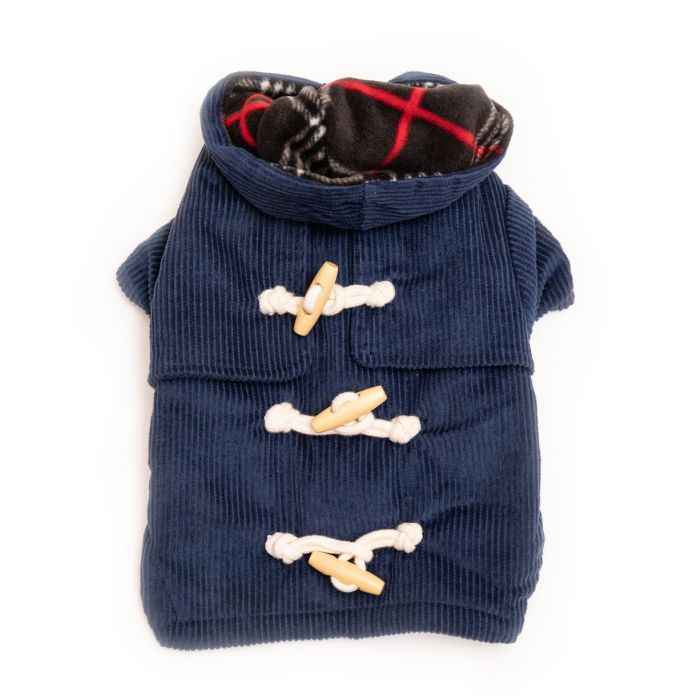Corduroy Toggle Coat Blue