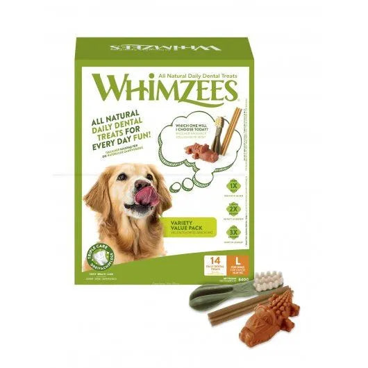 Whimzees Variety Value Box Large 14pk