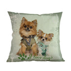 I Love My Dog's Dog Pillow Cover