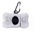 Bling Rhinestone ABS Dog Poop Bag Dispenser - Silver