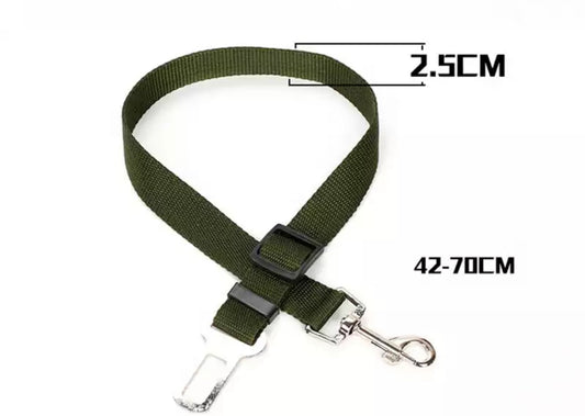 Heavy Duty Adjustable Pet Seatbelt Leash - Green