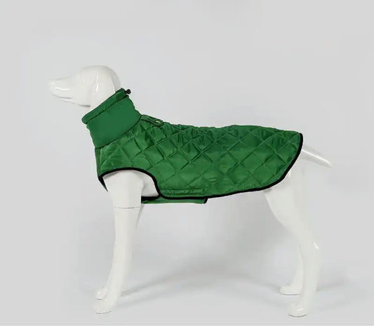 Quilted Dog Coat - Green