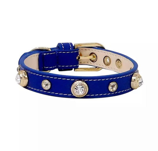 Designer Bling Pet Collar - Royal Blue