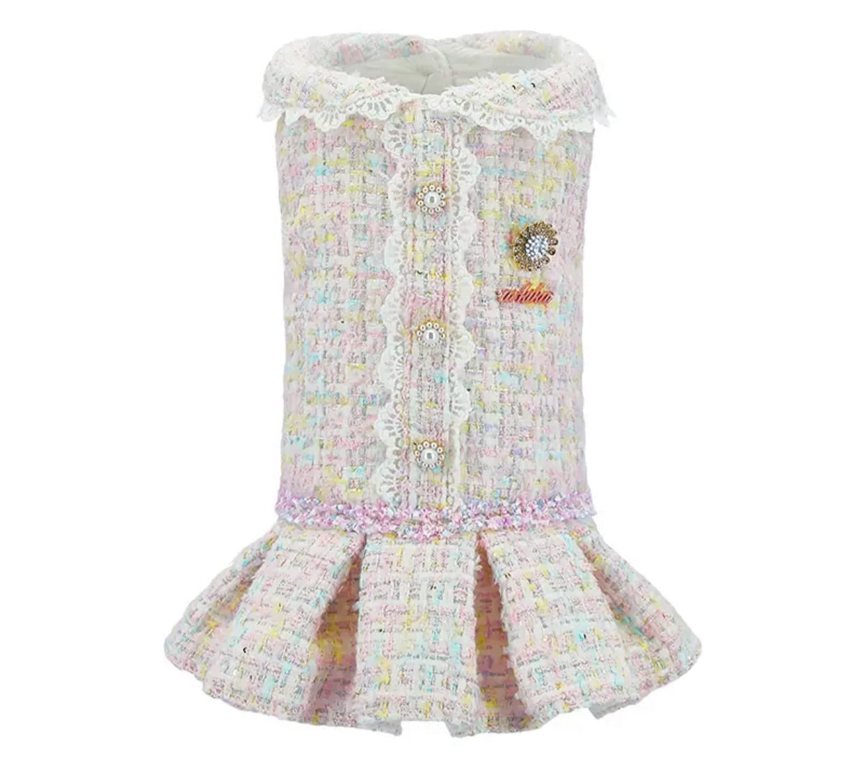 Tweed Dress - White/Multi