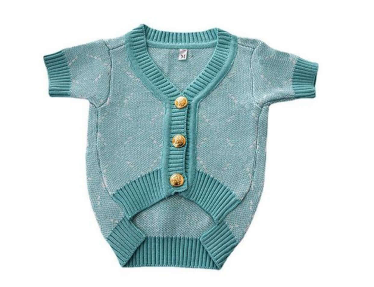 Cardigan - Turquoise/Gold