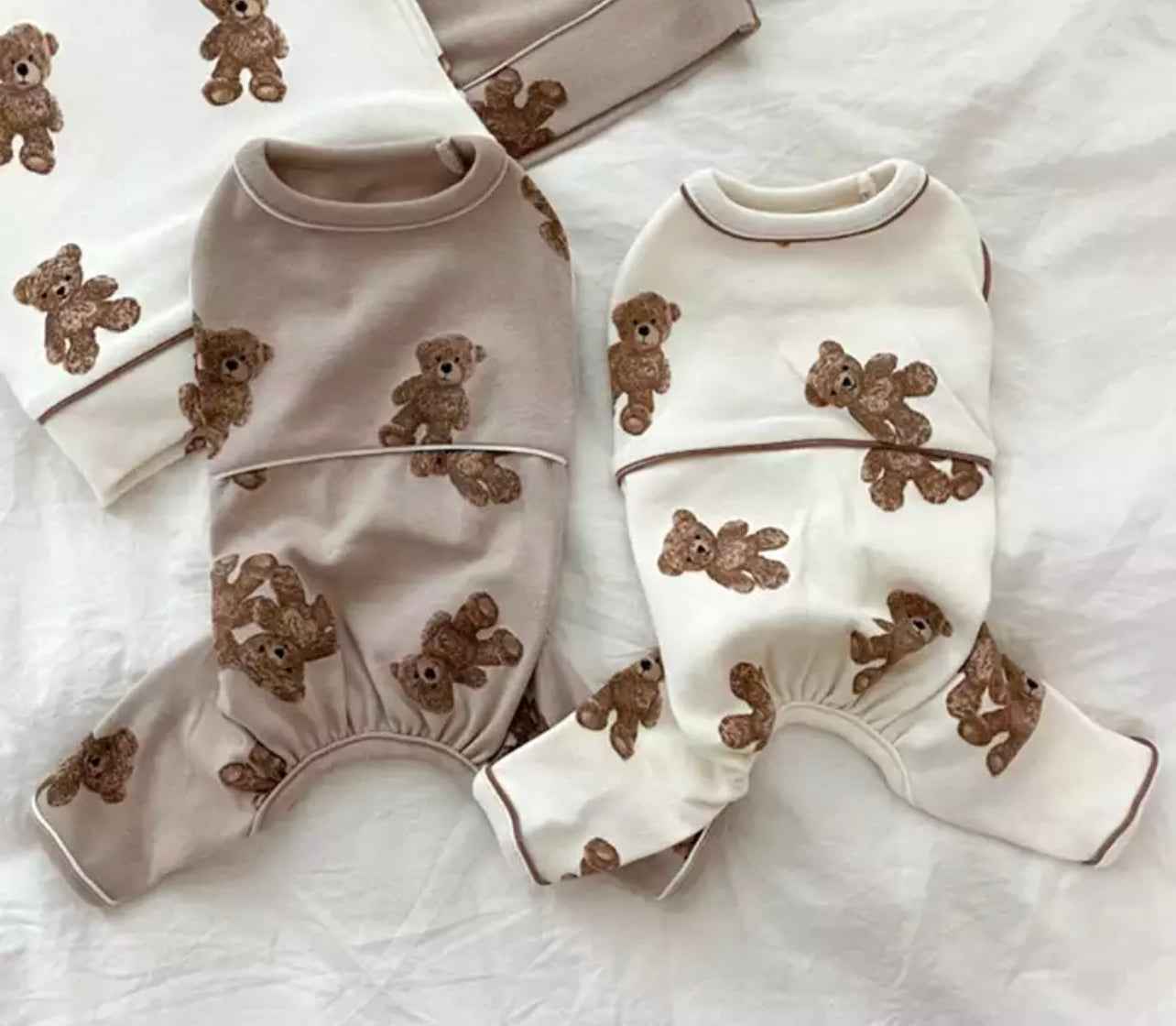 Teddy Bear Jumpsuit - White