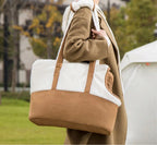 Pet Carrier Handbag - Camel