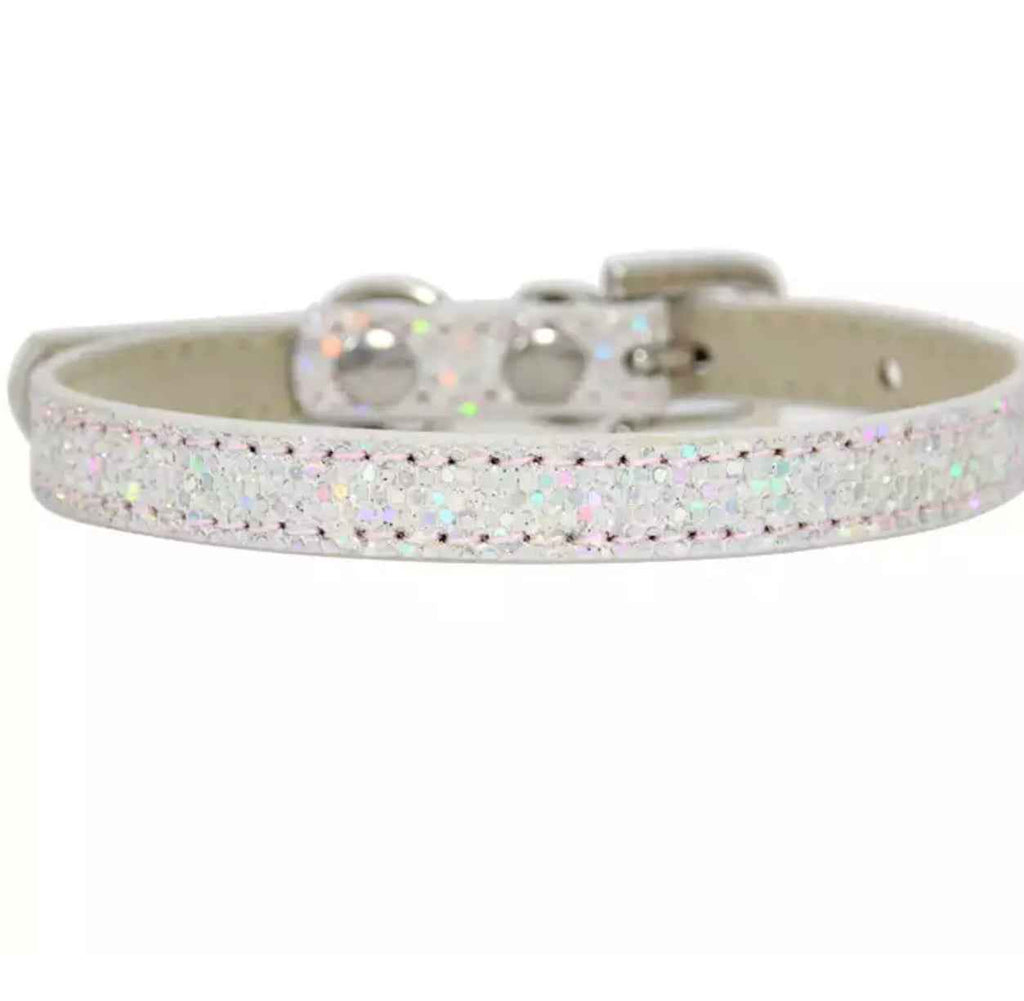 Rhinestone Silver Dog Collar