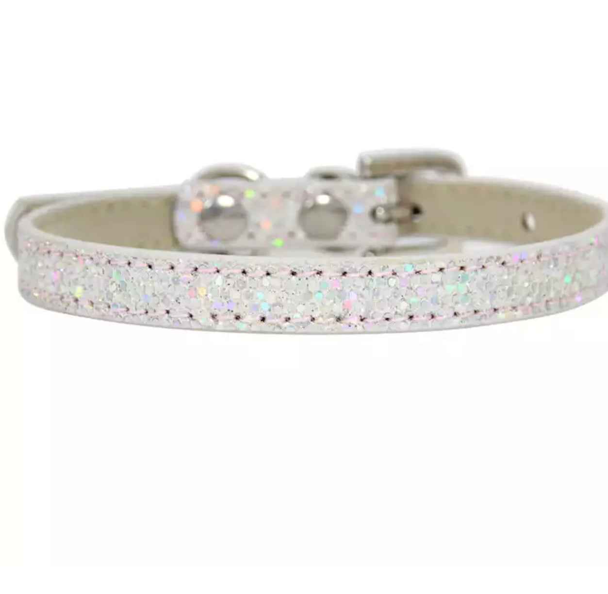 Rhinestone Silver Dog Collar