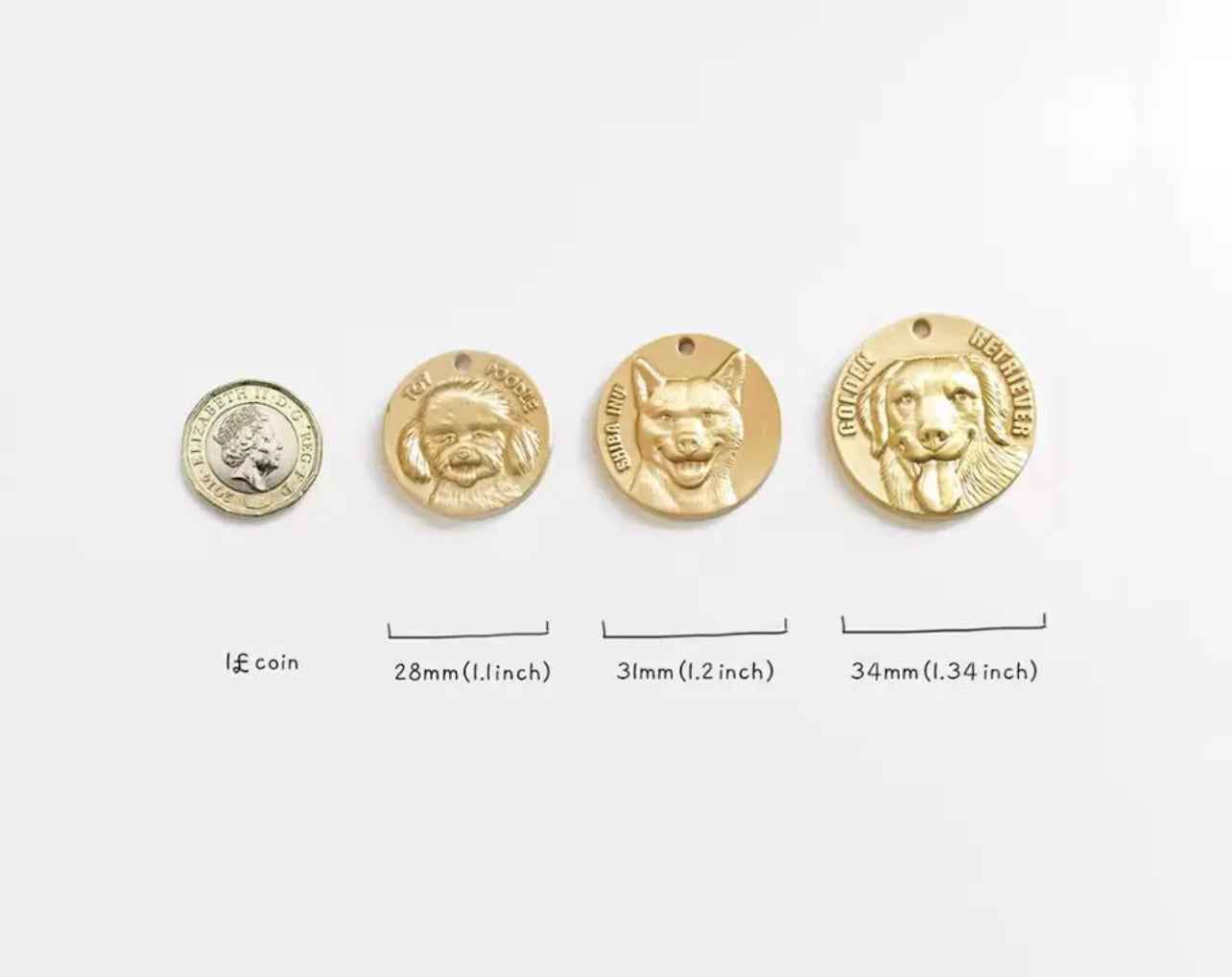 Personalized Brass Dog ID Tag 3D Model Pomeranian