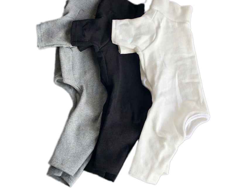 Ribbed Four-Legged Dog All in One - White/Black/Grey
