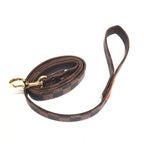 Plaid Harness and Lead Set - Brown