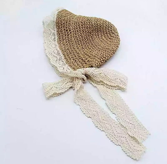 Straw Weave Summer Hat - Brown
