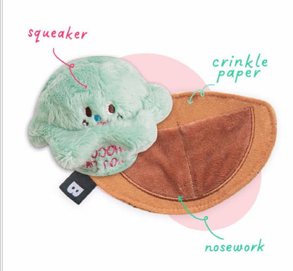 Ice Cream Mini Gelato Dog Toy - Mint