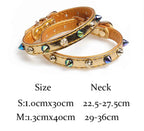 Gold Dog Collar - Beetle Spikes 🪲