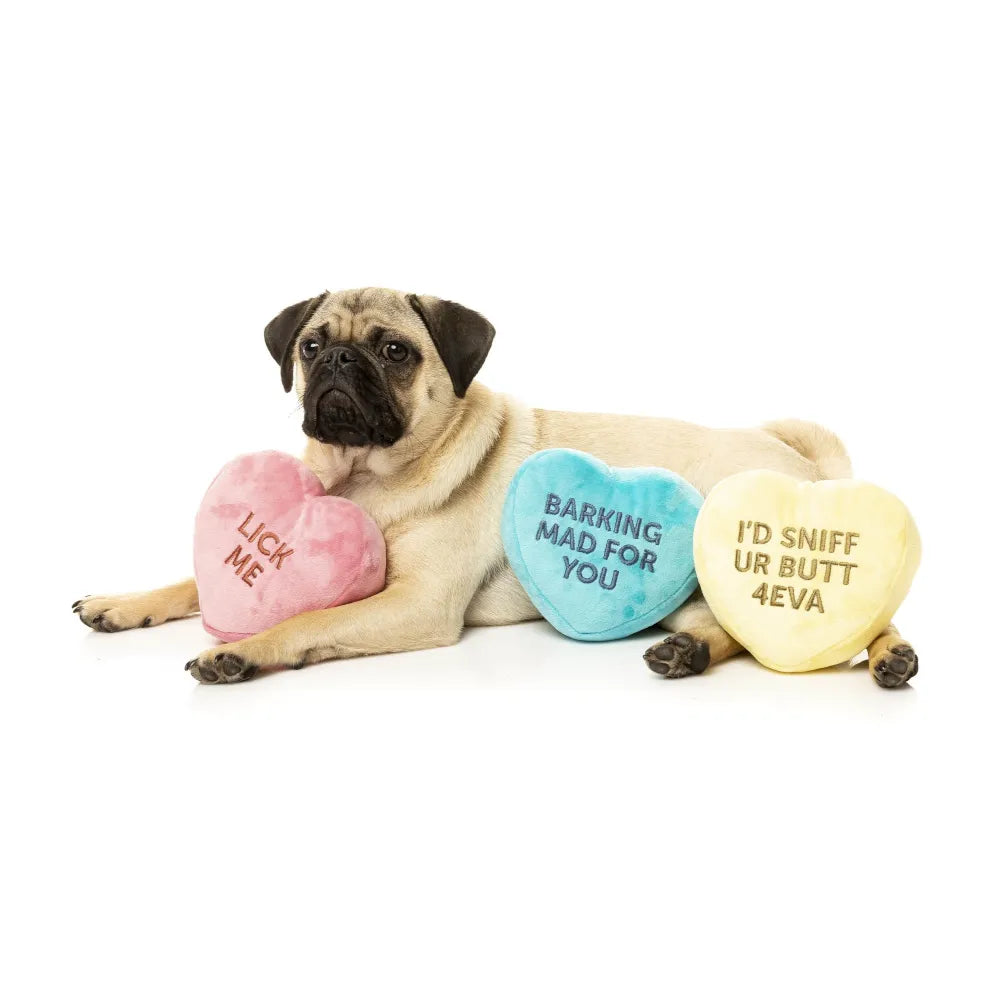 FuzzYard Candy Hearts 3 Pack Dog Toy