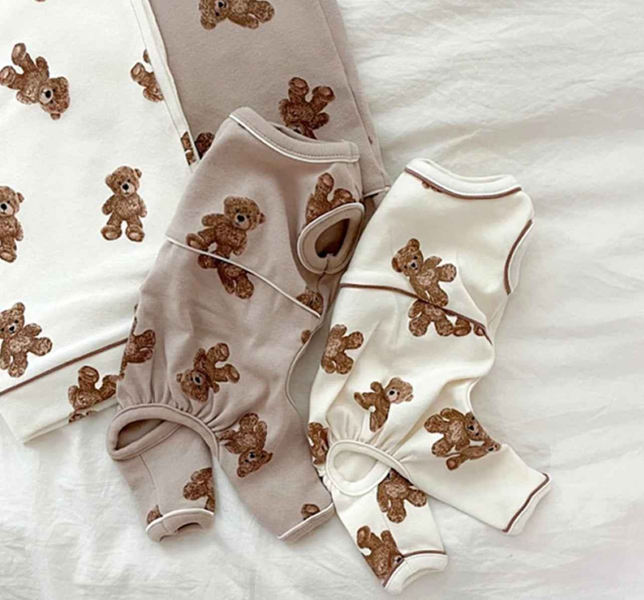 Teddy Bear Jumpsuit - White