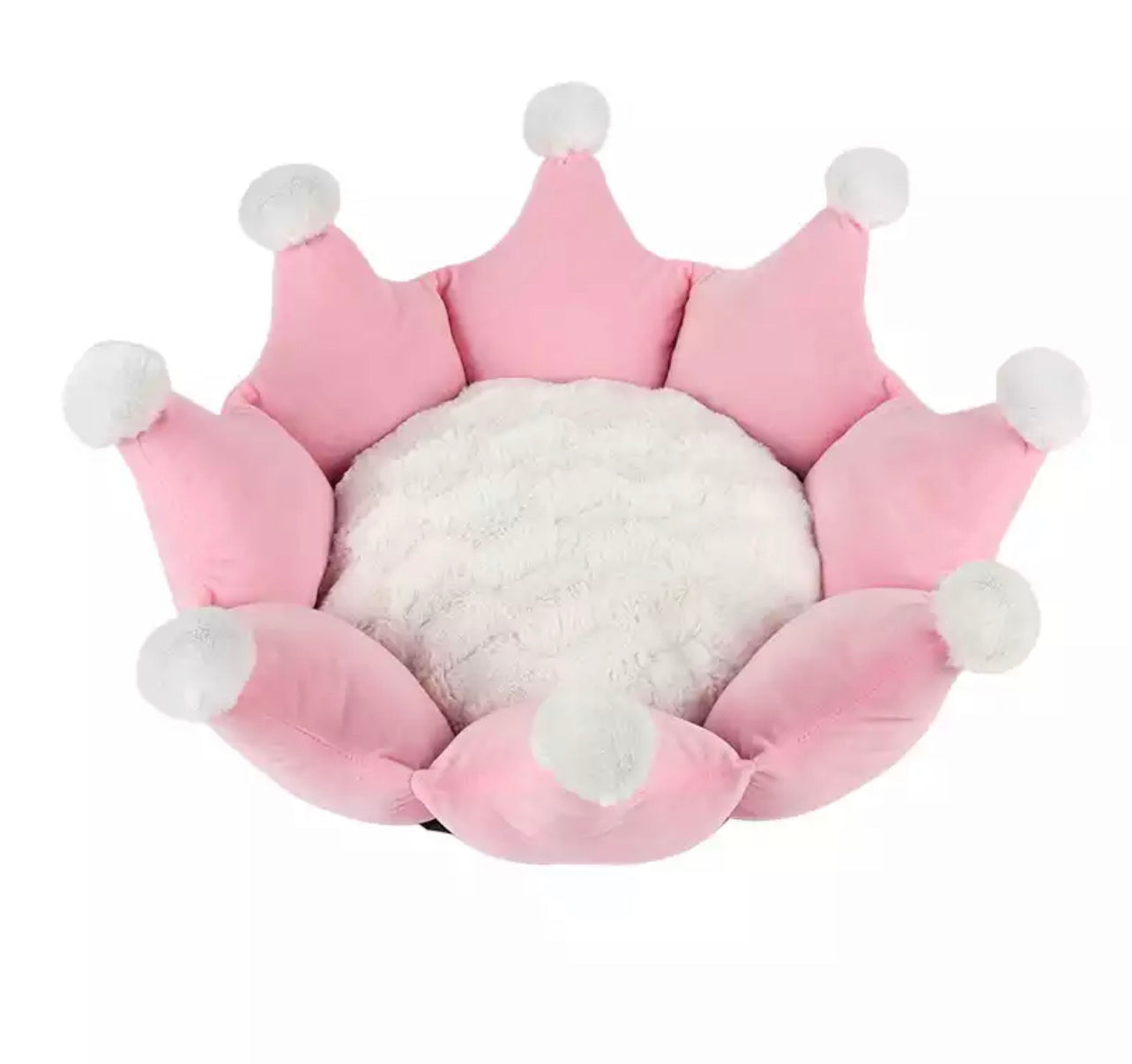 Crown Pet Bed - Pink or Beige