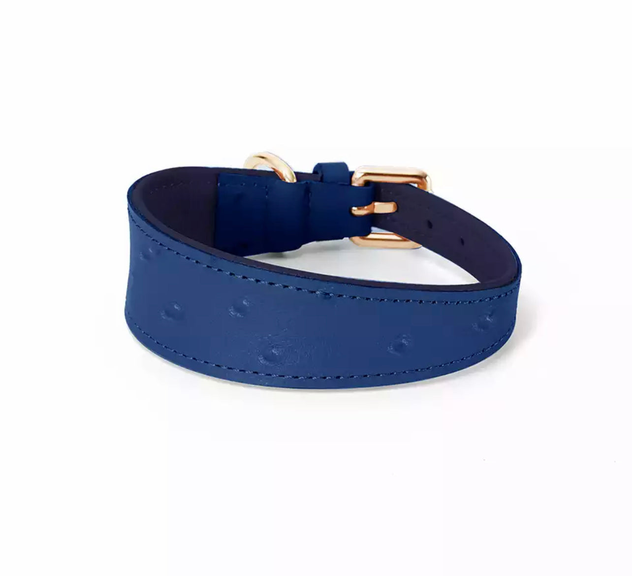 Soft Leather Collar - Blue