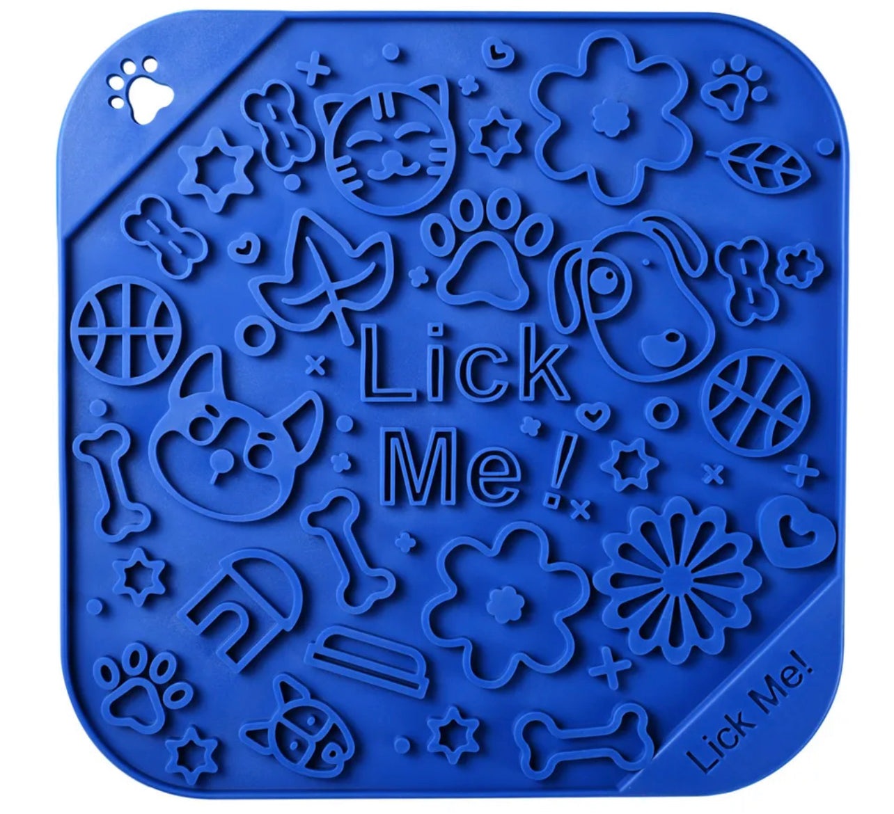 Lick Me Dog Feeding Mat - Royal Blue