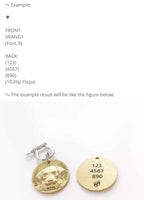 Personalized Brass Dog ID Tag 3D Model Pomeranian