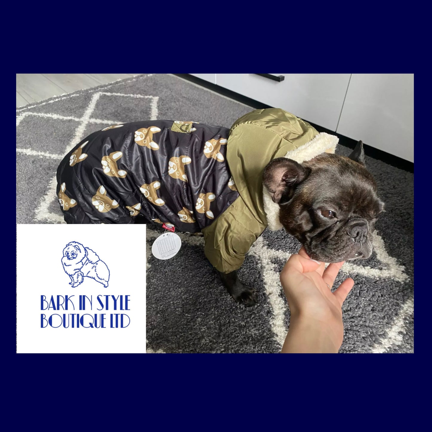 French Bulldog Faux Fur Lined Jumpsuit