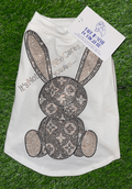 It’s Not, Who Cares… You Are Rhinestone Bunny Top - White