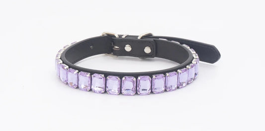 Rhinestone Dog Collar - Lilac