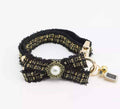 Personalised Tweed Coco Collar - Black/Gold