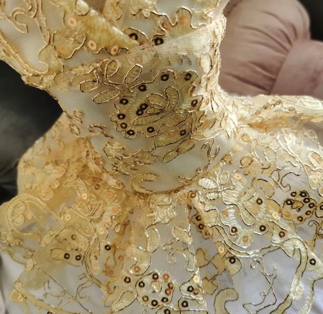 Handmade Crossbody Sequins Formal Dress Wedding Evening Dresses - Gold or Silver