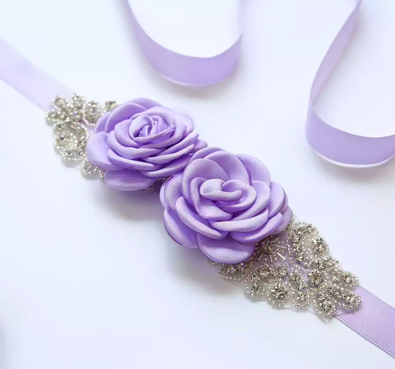 Floral Rose Neck Piece - Purple